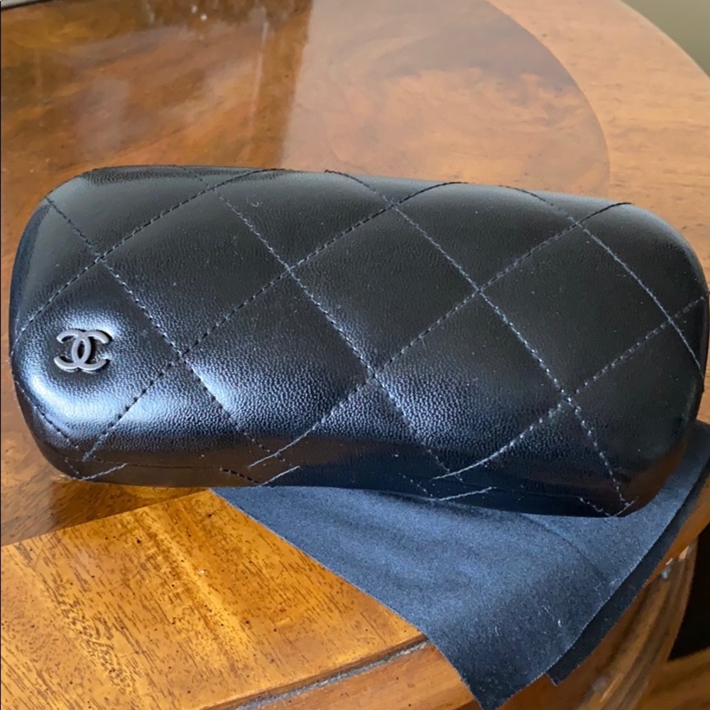 Authentic Chanel sunglasses case black